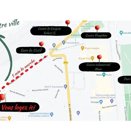 Studio Classe Haut De Gamme-metz Gare דירה *